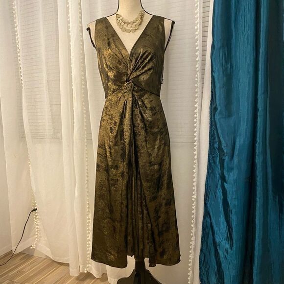 Bailey 44 pleated front midi dress, size 6 - Picture 1 of 12